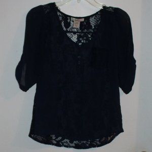 Love Squared Navy Blouse